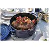 Cocotte e pomello swarovski, 2-pz. / 28 cm, blu scuro / argento, Ghisa / Acciaio Inox, small 5