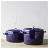 Cast Iron, 5 qt, Round, Tall Dutch Oven, Dark Blue, small 9