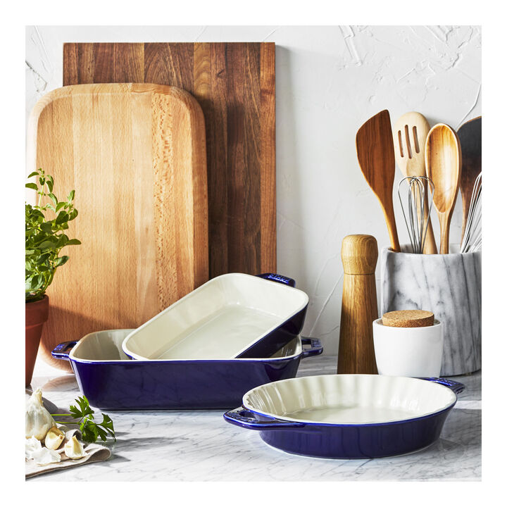 Stoneware, 3-pc, Ovenware set, Dark Blue, large 1