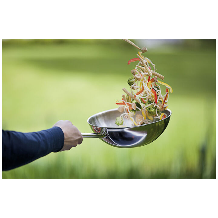Apollo 7, Wok flacher Boden 26 cm, 18/10 Edelstahl, large 3
