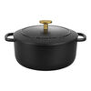 Bellamonte, Cocotte 20 cm, Rond(e), Noir mat, Fonte, small 2