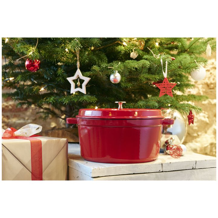 La Cocotte, 6.75 l cast iron round Cocotte, cherry - Visual Imperfections, large 2