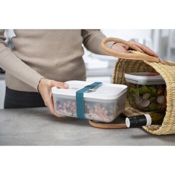 Vakumlu Yemek Taşıma Kabı, M, Plastik, yarı şeffaf-Gri,,large 11