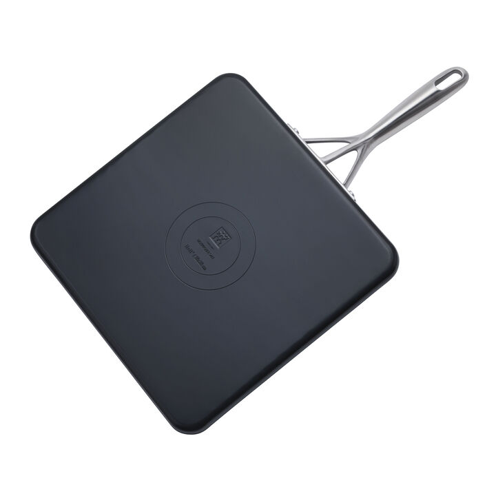 Motion Ceramic, 28 cm / 11 inch aluminum square non-stick griddle, black, large 4