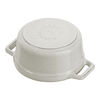 Cast Iron, 0.25 qt, Mini Round Dutch Oven, White Truffle, small 4