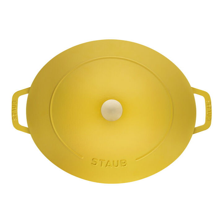 Cast Iron, 6.25 qt, Wide Oval Dutch Oven, Citron, large 4