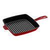 Cast Iron, 10-inch, Cast Iron, Square, Grill Pan, Cherry, small 1