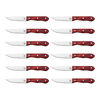 12-pc, Fine Edge Steak Knife Set With Brown Pakka Wood Handle, small 1