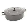 Cast Iron, 6.25 qt, Wide Oval Dutch Oven, Graphite Grey, small 1