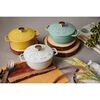 La Cocotte, 1.1 l cast iron round French oven marguerite, citron, small 6