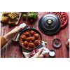 Cast Iron, 8-inch, Round, Covered Baking Dish With Lid, Matte Black, small 2