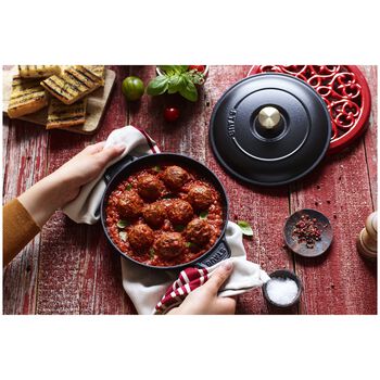 Fırın Kabı Kapaklı | d&ouml;k&uuml;m demir | 20 cm | Siyah,,large 2