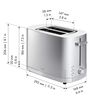 2 SHORT SLOTS TOASTER WITH BUN WARMER - SILVER, small 2