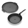 BBQ+, Perforated Carbon Steel Fry pan and Pizza Pan Set, small 1