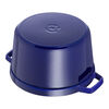 Cast Iron, 5 qt, Round, Tall Dutch Oven, Dark Blue, small 4