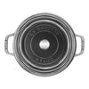 Cast Iron, 4 qt, Round, Glass Lid Dutch Oven, Graphite Grey, small 2