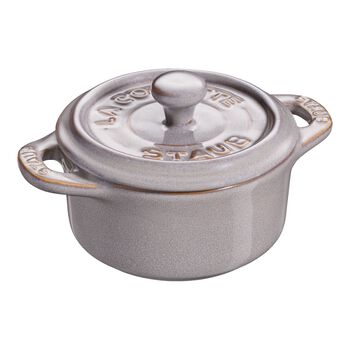 Mini D&ouml;k&uuml;m Tencere | Antik Gri | 10 cm | 200 ml | yuvarlak,,large 1