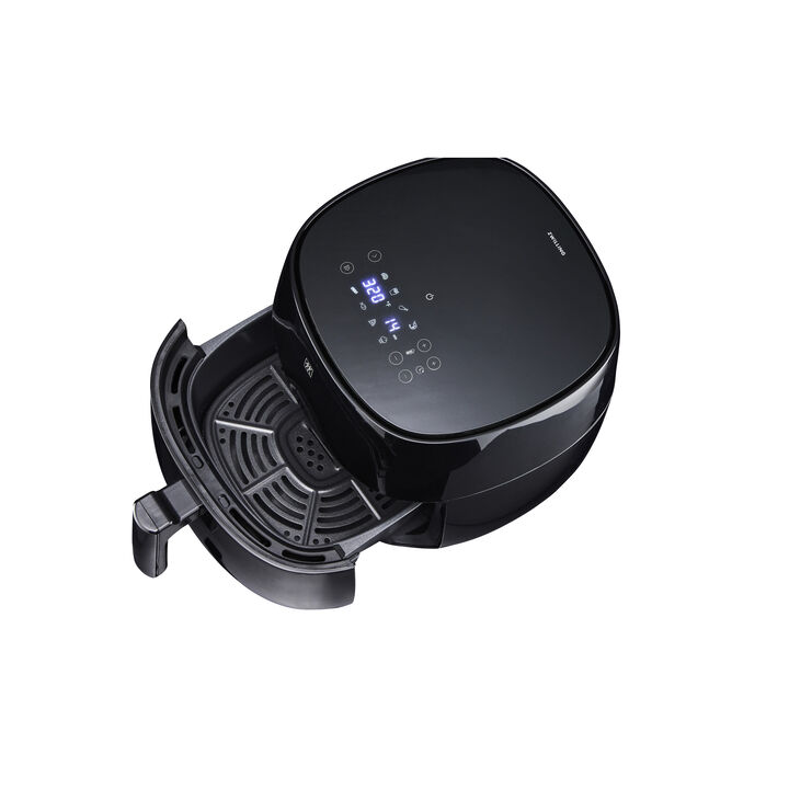 CERAMIC COATED AIR FRYER, Air fryer 4 l, black, large 3