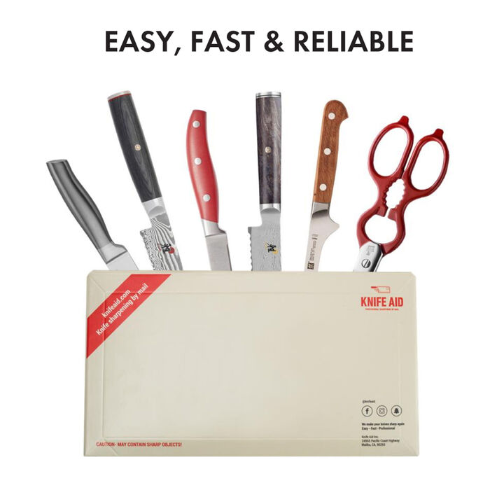 Sharpening service, Knife Aid Professional knife sharpening by mail, 4 knives, large 3