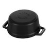 Cast Iron - Minis, 0.25 qt, Mini Round Cocotte, Black - Visual Imperfections, small 5