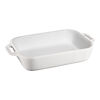 Stoneware, 2-pc, Rectangular Baking Dish Set, White, small 3