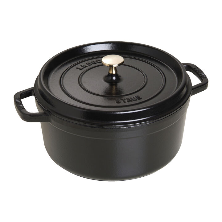 Cast Iron, 3-pc, Cocotte and Fry Pan Set, Matte Black, large 2