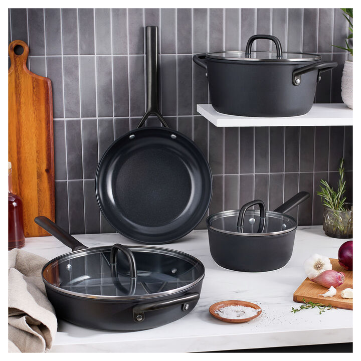 Milano, 7-pc, Cookware Set Ceramic Nonstick Titanium, large 2