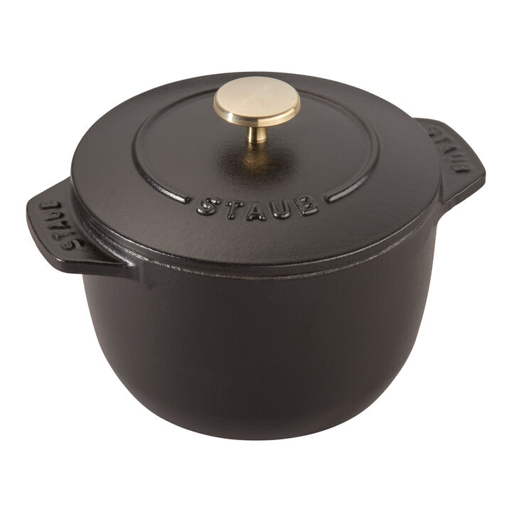 Cast Iron, 0.75 qt, Petite French Oven, Matte Black, large 2