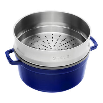 D&ouml;k&uuml;m Tencere Buharlı Pişirici ile | Koyu Mavi | 26 cm | 5,25 l | yuvarlak,,large 3