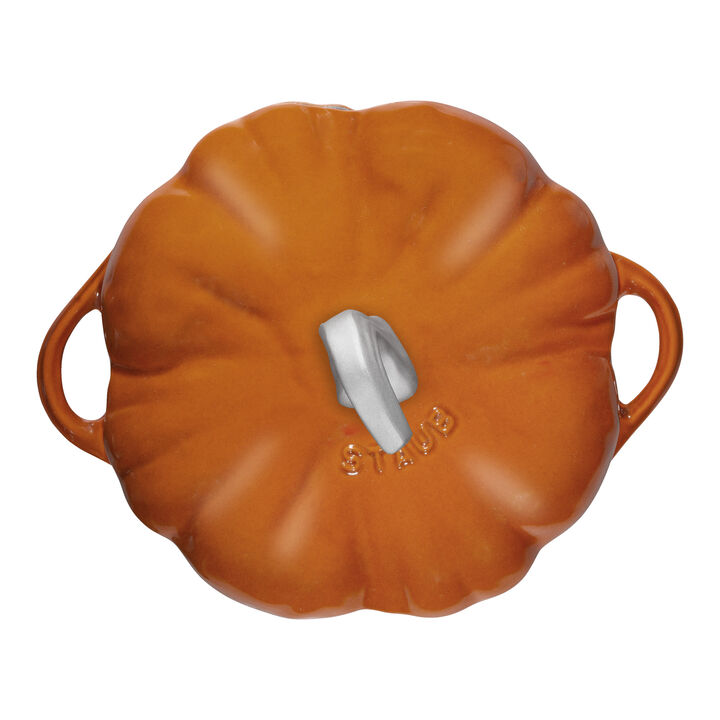Cast Iron, 3.5 qt, Pumpkin, Dutch Oven With Stainless Steel Knob, Burnt Orange, large 2