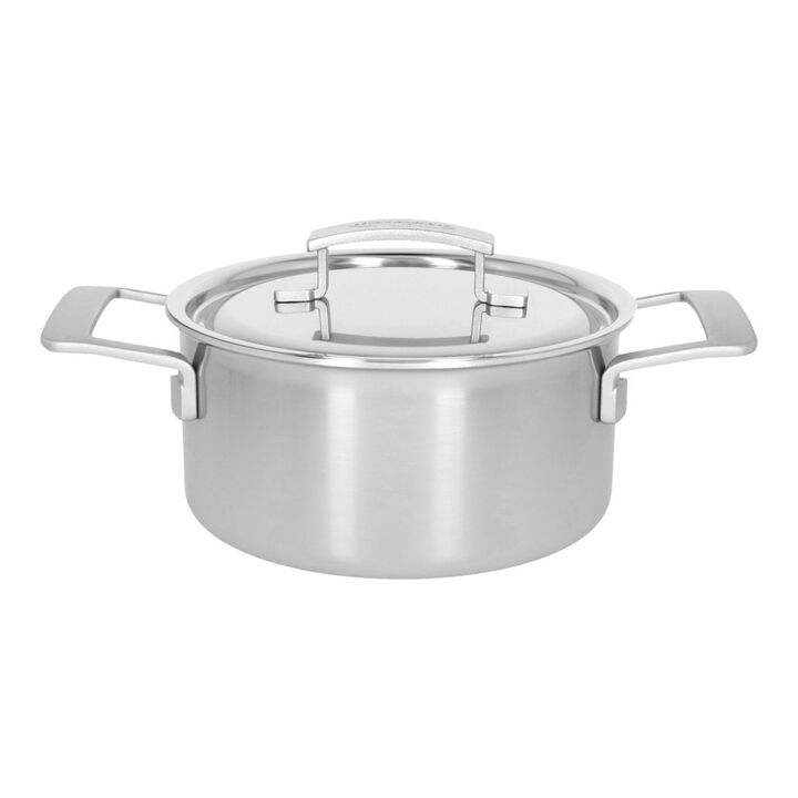Industry 5, 20 cm 18/10 Stainless Steel Stew pot with lid silver, large 1
