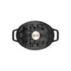 La Cocotte, 17 cm oval Cast iron Cocotte Pig lid black, small 5