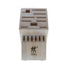 Storage, Rubberwood, TWIN Rustic White Knife Block Empty, small 2