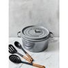 La Cocotte, Cocotte 34 cm, redondo, Cinza grafite, Ferro fundido, small 8