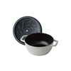 La Cocotte, 1.1 l cast iron round French oven marguerite, white truffle, small 3