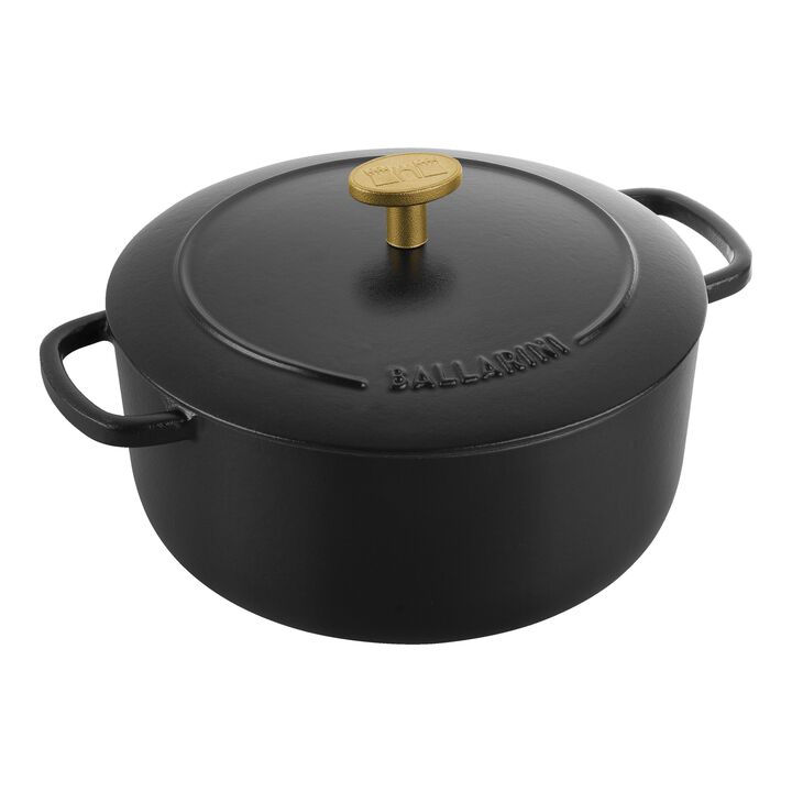 Bellamonte, Cocotte 20 cm / 2,5 l, Rond, Zwart, large 1
