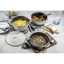 Kochtopfset Stackable 3-tlg, rund, Weisser Trüffel, Gusseisen