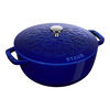 Cast Iron, 3.75 qt, Essential French Oven Lilly Lid, Dark Blue, small 1