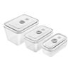 Fresh & Save, S/M/L / 3-pc, Vacuum Container Set, Glass, Grey, small 1