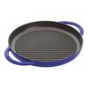 Cast Iron, 10-inch, Round Double Handle Pure Grill, Dark Blue, small 1