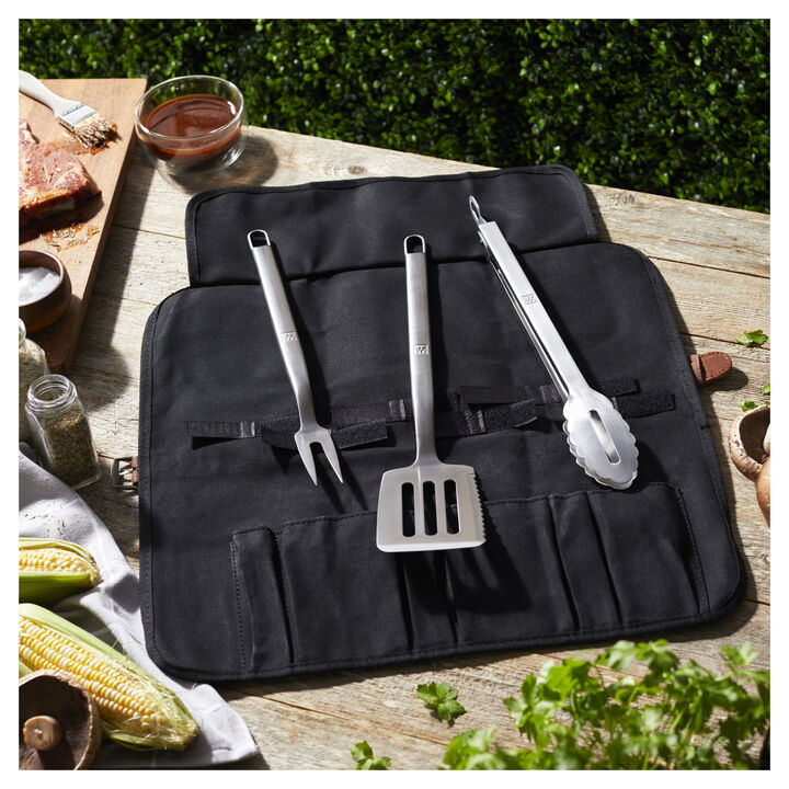 BBQ, 4-pc Grill Tool Set, Stainless Steel , large 2
