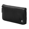 PREMIUM, 6-pcs Leather Zip fastener case black, small 2