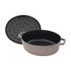 Cast Iron, 6.25 qt, Wide Oval Dutch Oven, Lilac - Factory Second, small 3