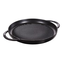 Pure Grill 30 cm, Rund, Svart, Gjutjärn