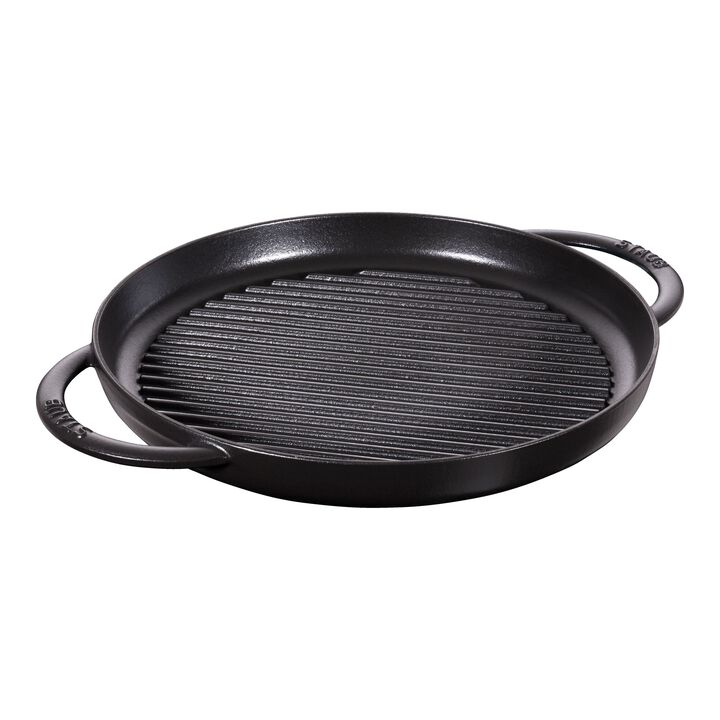 Grill Pans, 30 cm round Cast iron Pure Grill black, large 1
