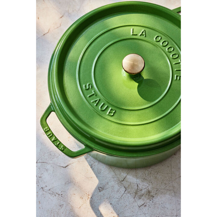 Cast Iron - Round Cocottes, 7 qt, Round, Dutch Oven, Pistachio, large 2