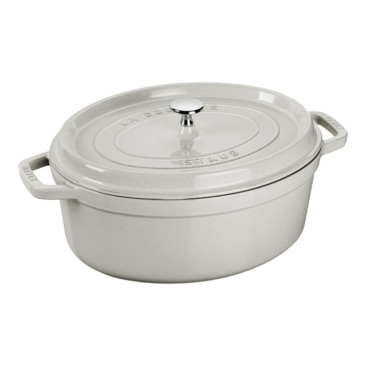 La Cocotte, Cocotte 27 cm, oval, Weisser Trüffel, Gusseisen, large 1