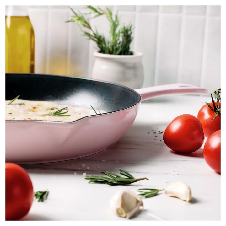 Cast Iron, 12-inch, Frying Pan, Peony Pink, large 4