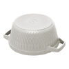 La Cocotte, 4 l cast iron round Twister Cocotte, white truffle, small 3