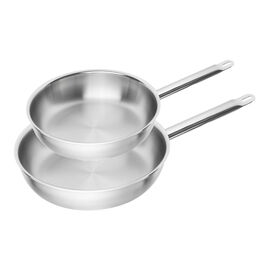 Set de 2 sartenes de acero sin recubrimiento